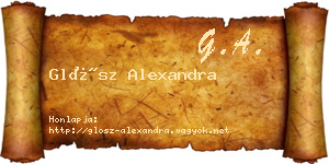Glósz Alexandra névjegykártya